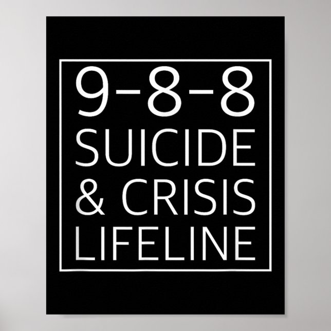 Affiche 988 Chemise - Crise de sensibilisation au suicide  (Devant)