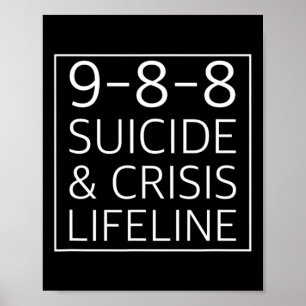 Affiche 988 - Crise de sensibilisation au suicide Ligne de