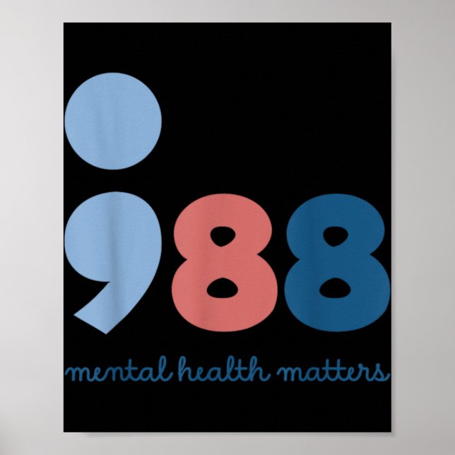Affiche 988 Mental Health S Suicide Prevention Awareness  (Devant)