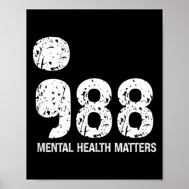 Affiche 988 Mental Health S Suicide Prevention Awareness  (Devant)