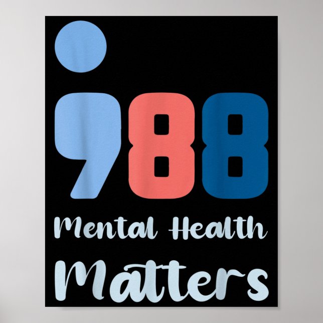 Affiche 988 Mental Health S Suicide Prevention Awareness  (Devant)