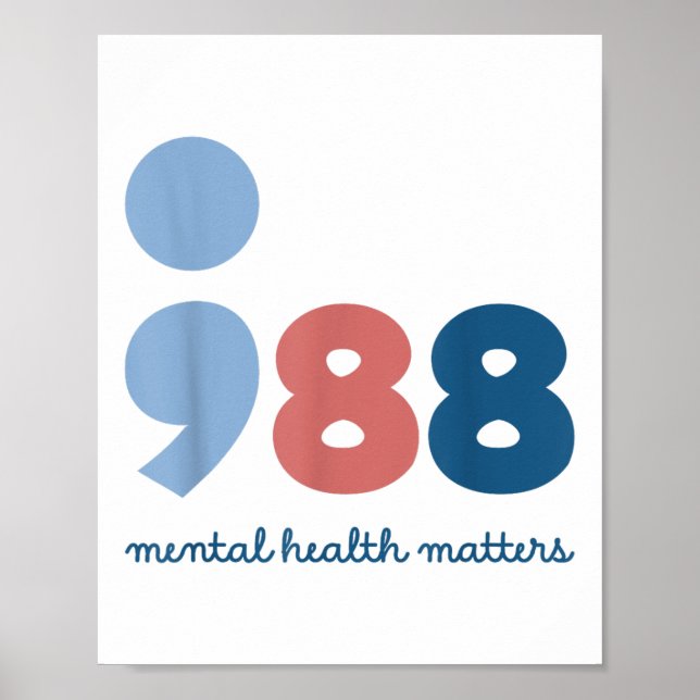 Affiche 988 Mental Health S Suicide Prevention Awareness  (Devant)