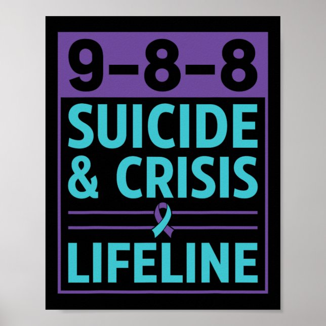 Affiche 988 Prévention Du Suicide Et De La Crise (Devant)