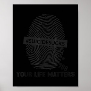 Affiche 988 Prévention du suicide Votre vie compte Suicide
