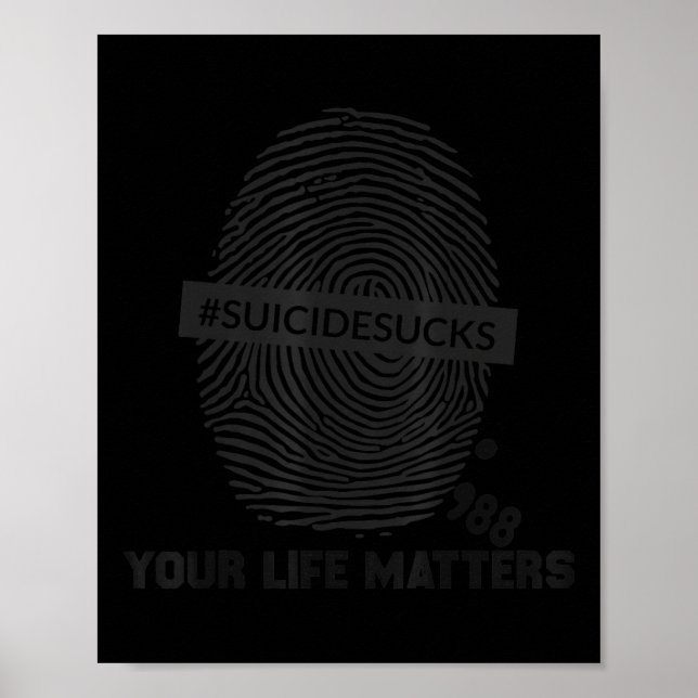Affiche 988 Prévention du suicide Votre vie compte Suicide (Devant)