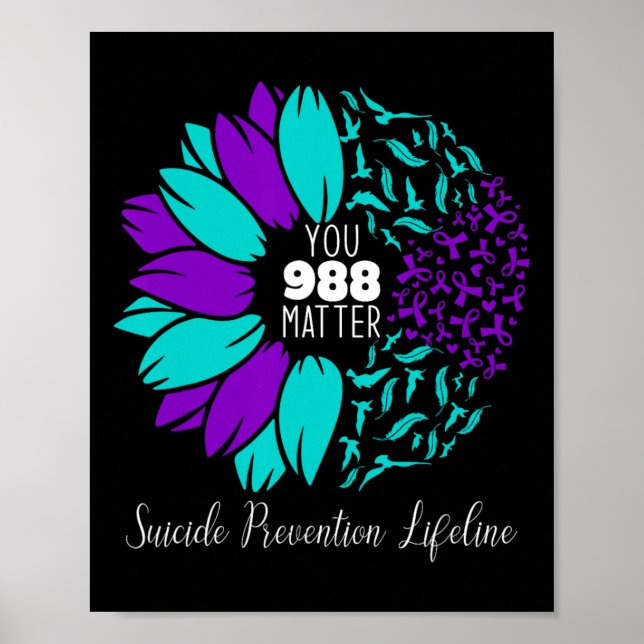 Affiche 988 Sensibilisation à la prévention du suicide Sem (Devant)
