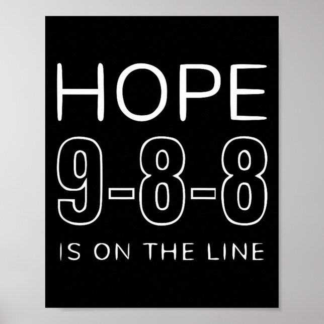 Affiche 988 Shirt - Suicide Prevention Crisis Lifeline 988 (Devant)