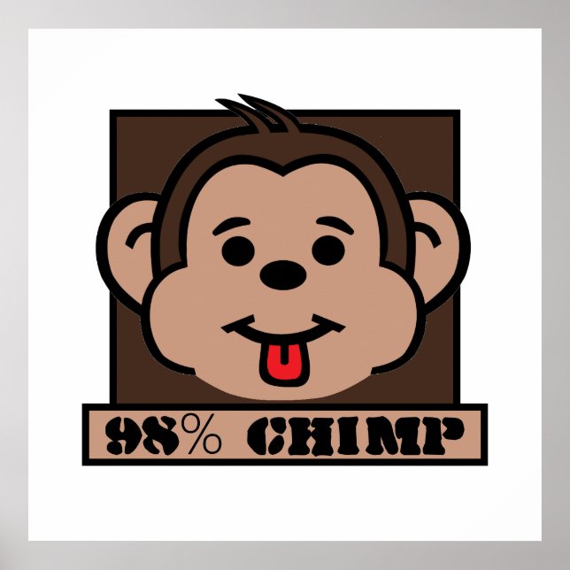 Affiche 98% Chimp, Chimpanzé (Devant)