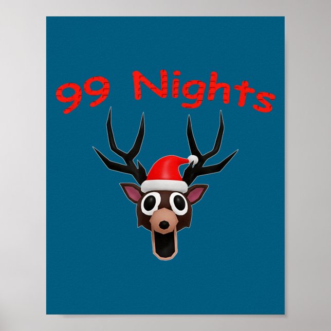 Affiche 99 Nights Christmas Deer Gamer Fan Merch  (Devant)
