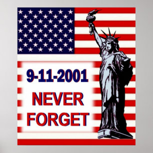 Affiche 9-11-2001-Ne jamais oublier l'affiche