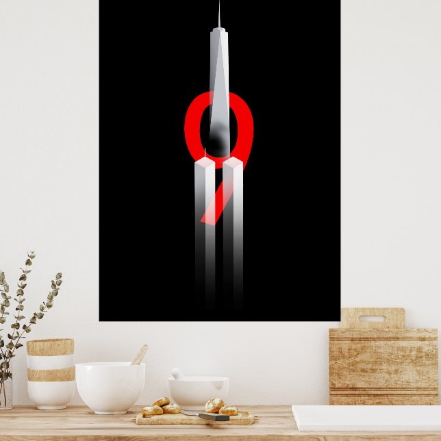 Affiche 9 11 N'oubliez jamais souvenir 9.11.2001 Memorial (Cuisine)