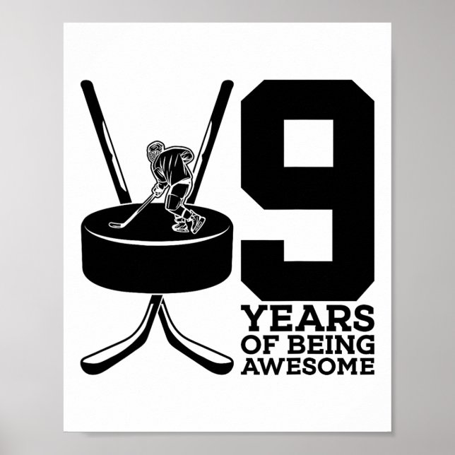 Affiche 9 ans d'être formidable Hockey sur glace 9e annive (Devant)