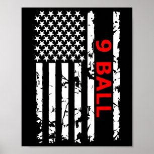 Affiche 9 Bal Pool Table Billiards Cadeau