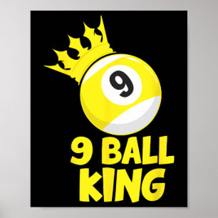 Affiche 9 Championne du roi du ballon 9 Billard du billard