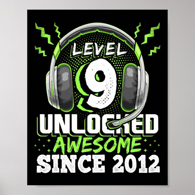 Affiche 9 Déverrouillé Awesome 2012 jeu vidéo 9e anniversa (Devant)