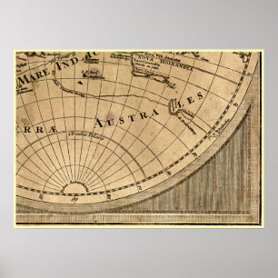 Affiche 9 Panneau Couleur Version de L'Isle World Map Fram