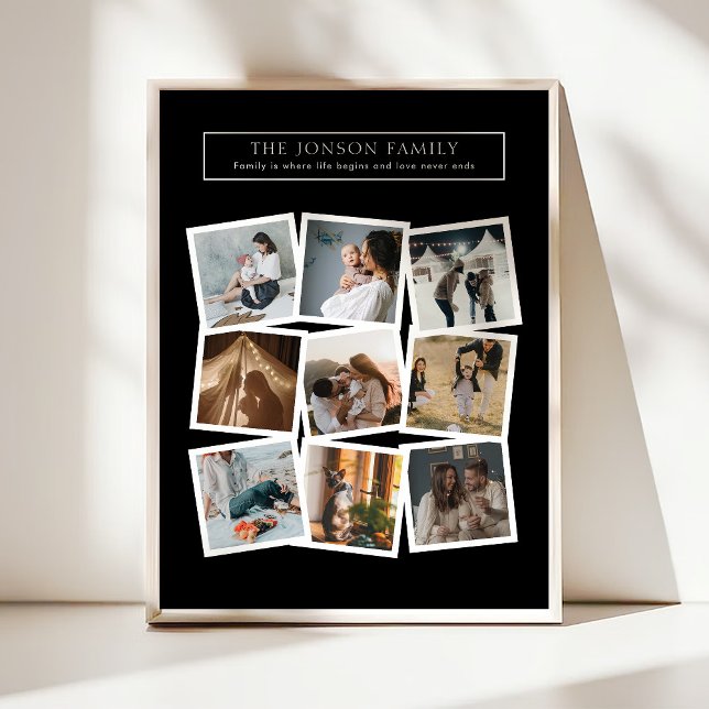 Affiche 9 Photo Famille Collage (Créateur téléchargé)