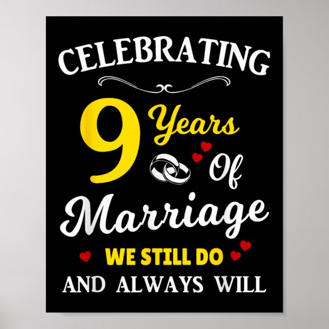 Affiche 9e année anniversaire de Mariage (Devant)