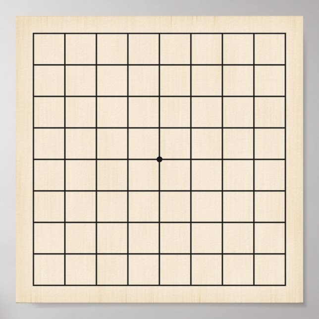 Affiche 9x9 Goban Portable Gameboard ou Decoupage (pâle) (Devant)