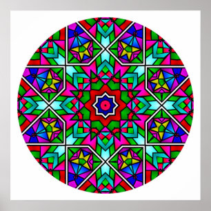Affiche A05 Mandala en verre tendu.2