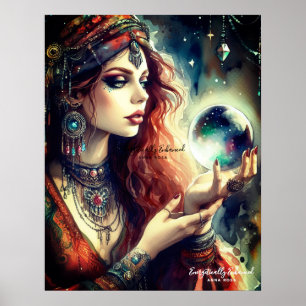Affiche *~* A100 Psychic Boho Gypsy 10 Crystal Ball