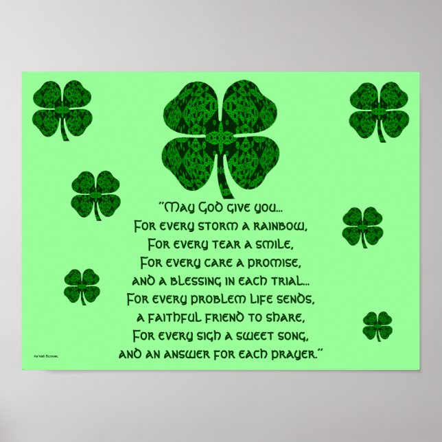 Affiche A30 Kaleidoscopic Celtic - Irish Blessing 5 (Devant)