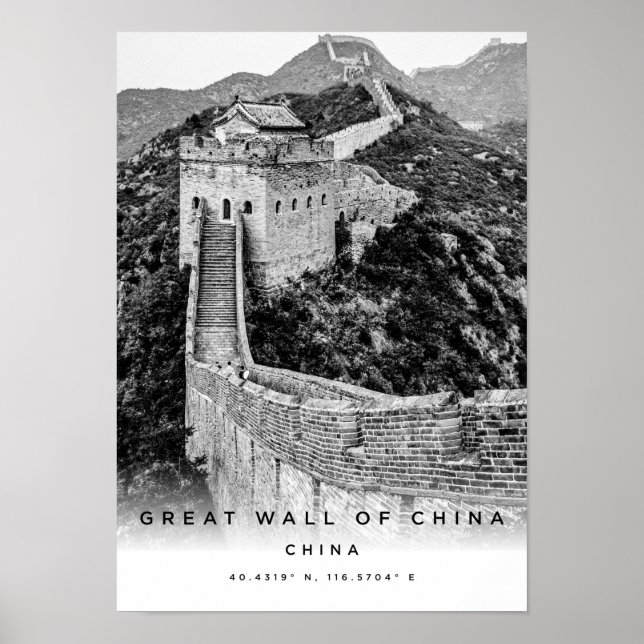 Affiche A3 Coordination De La Grande Muraille De Chine (Devant)