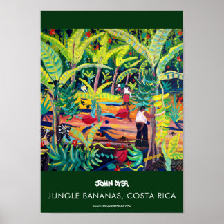 Affiche A3 de John Dyer. Jungle Bananas, Costa Ric