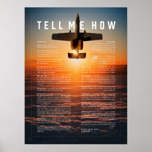 Affiche A-10 avec Tell Me How ode aux pilotes militaires