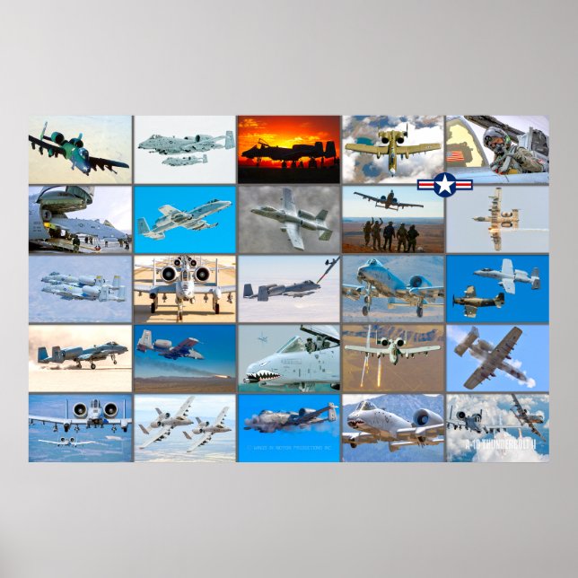 AFFICHE A-10 THUNDERBOLT II "MONTAGE" (Devant)