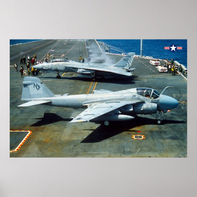Affiche A-6E INTRUDER et F-14 TOMCAT (Devant)