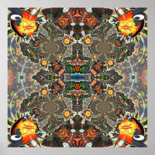 Affiche À Adj Mandala Organica Énorme Design Print