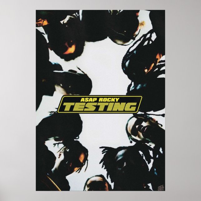 Affiche A$AP ROCKY TESTING album étendu de taille A3 (Devant)