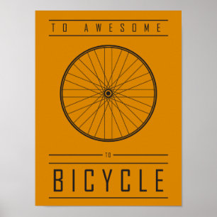 Affiche À Awesome, À Vélo