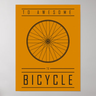 Affiche À Awesome, À Vélo