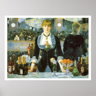 Affiche A Bar at the Folies Bergere by Edouard Manet
