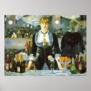 Affiche A Bar at the Folies Bergere by Edouard Manet