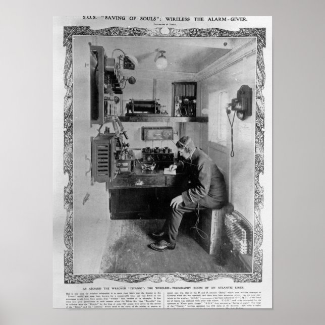 Affiche À bord du naufrage "Titanic" (Devant)