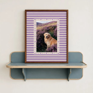 Affiche à bordure de cœur de lilas - Cadeau person