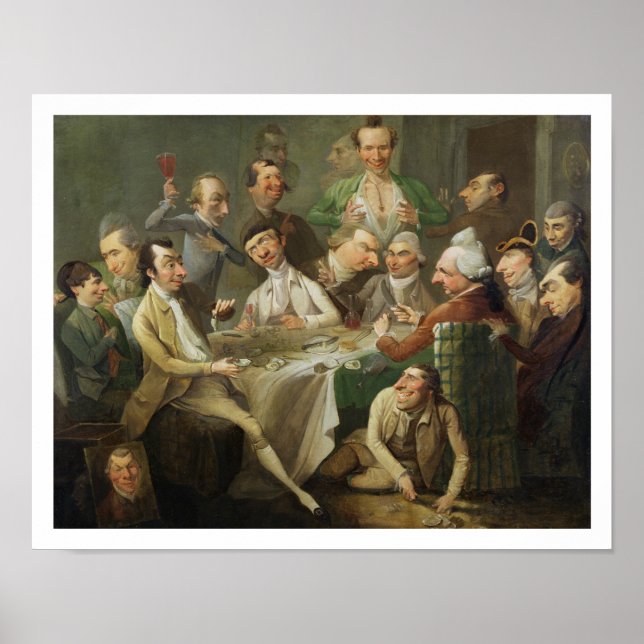 Affiche A Caricature Group, c.1776 (huile sur toile) (Devant)