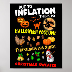 Affiche A Cause De L'Inflation, C'Est Mon Action De grâce