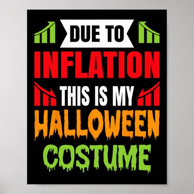Affiche A Cause De L'Inflation C'Est Mon Costume D'Hallowe (Devant)