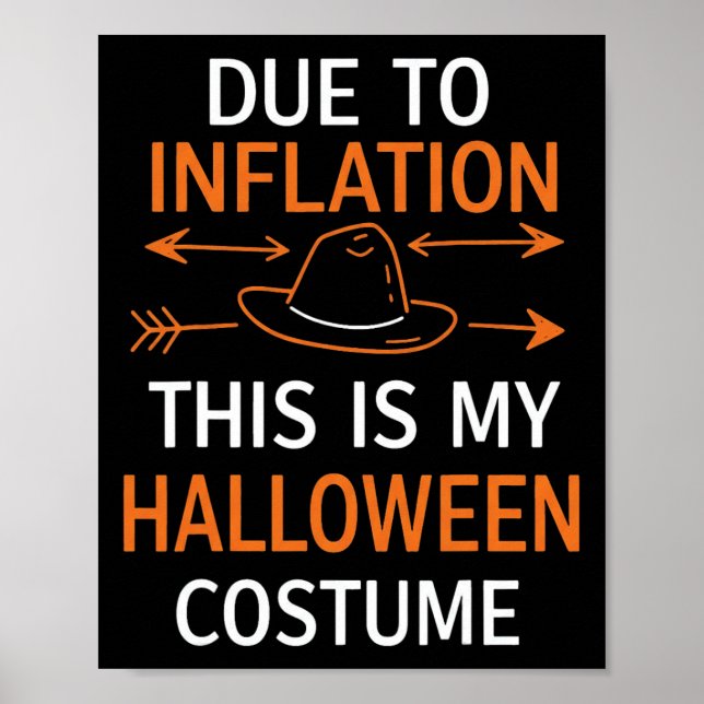 Affiche A Cause De L'Inflation C'Est Mon Costume D'Hallowe (Devant)