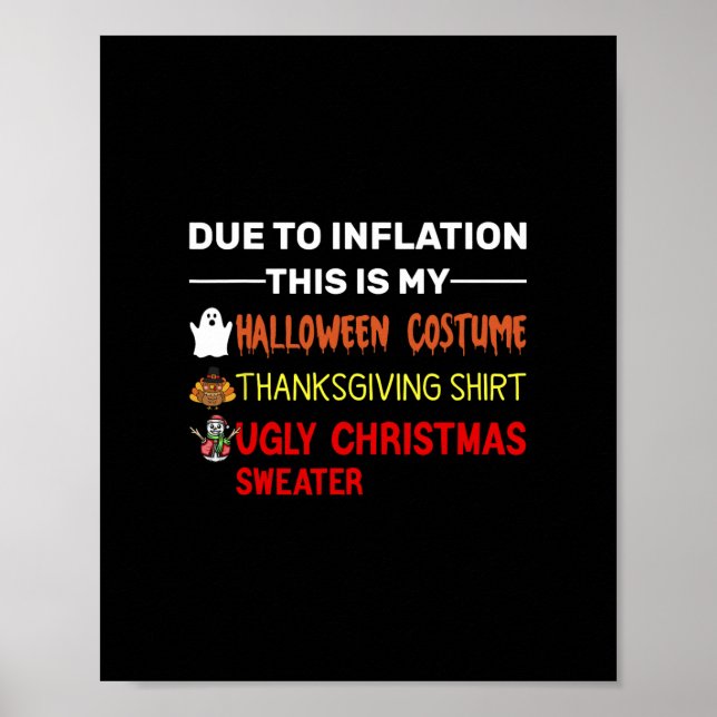 Affiche à cause de l'inflation, c'est mon halloween thanks (Devant)