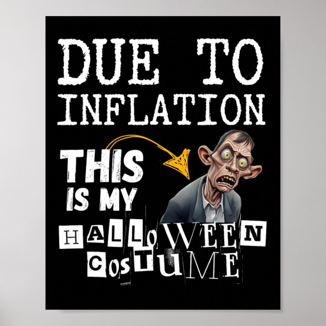 Affiche A Cause De L'Inflation C'Est Mon Halloween Zombie  (Devant)
