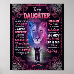 Affiche À chaque fois que vous vous sentez écrasé Lion Mam