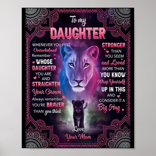 Affiche À chaque fois que vous vous sentez écrasé Lion Mam (Devant)