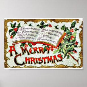 Affiche A christmas greeting with bible words