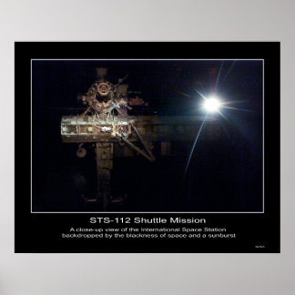 Affiche A close-up view of the International Space Station