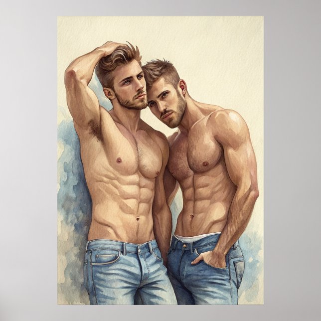 Affiche A Contemporary Male Posing Portrait (Devant)